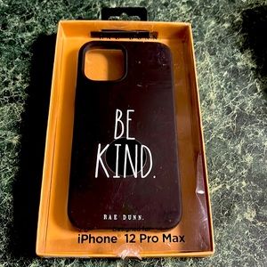 Rae Dunn Be Kind black Soft Phone Case iPhone 12 Pro Max